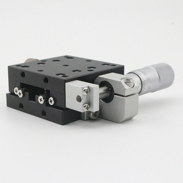 X Axis Cross Roller Slide Table , XY Axis Stage Micrometer Feed Type